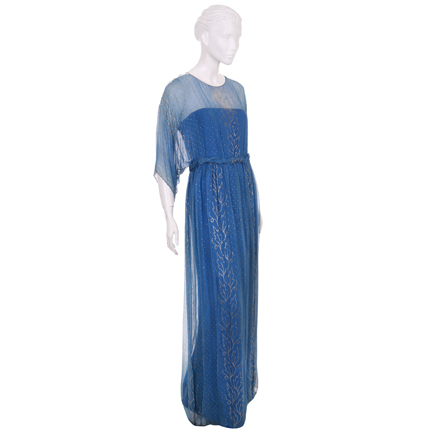 THE JEFFERSONS - Louise Jefferson (Isabel Sanford) Royal Blue Chiffon Gown