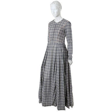 A MILLION WAYS TO DIE IN THE WEST- Anna (Charlize Theron)  Grey/Black Plaid Western Dress